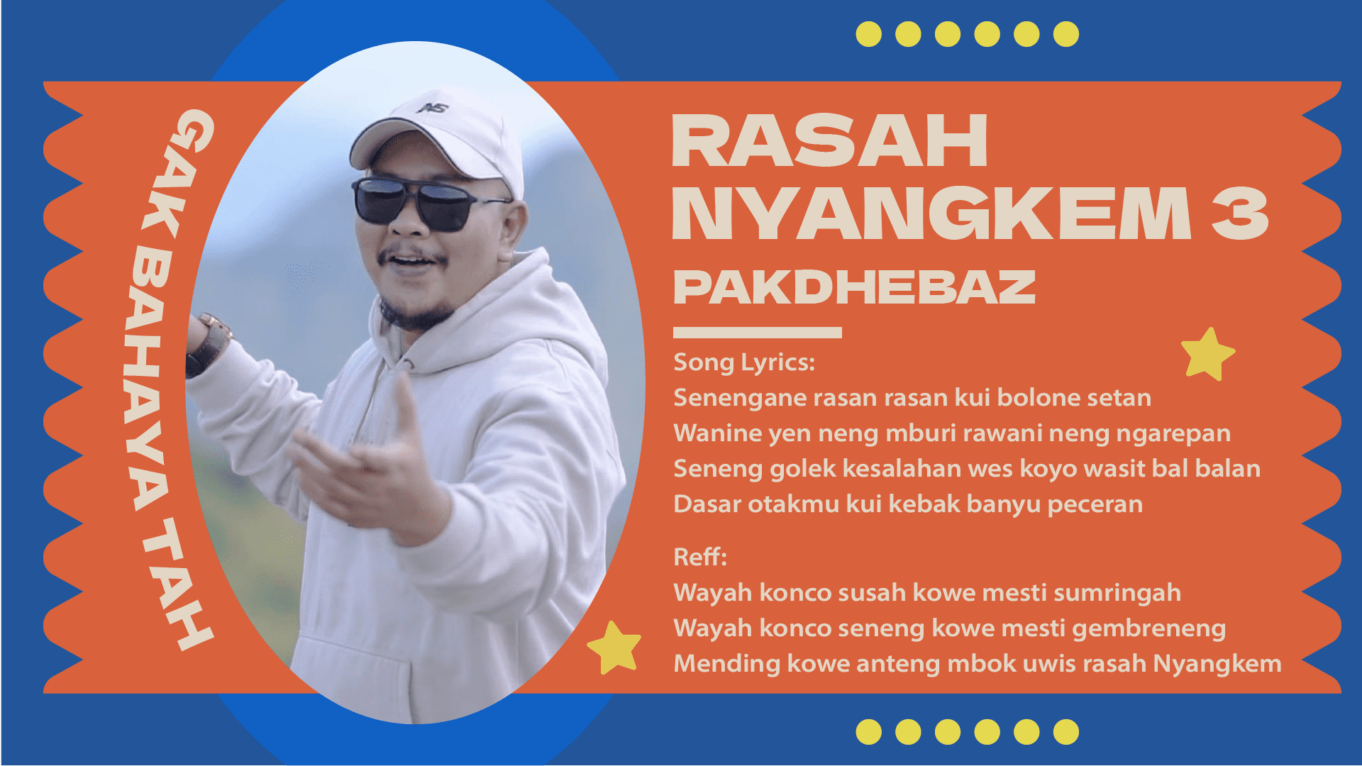 “Gak Bahaya Tah?” jargon pada lagu Rasah Nyangkem 3 menjadi jargon yang paling sering digunakan oleh para netizen Indonesia.